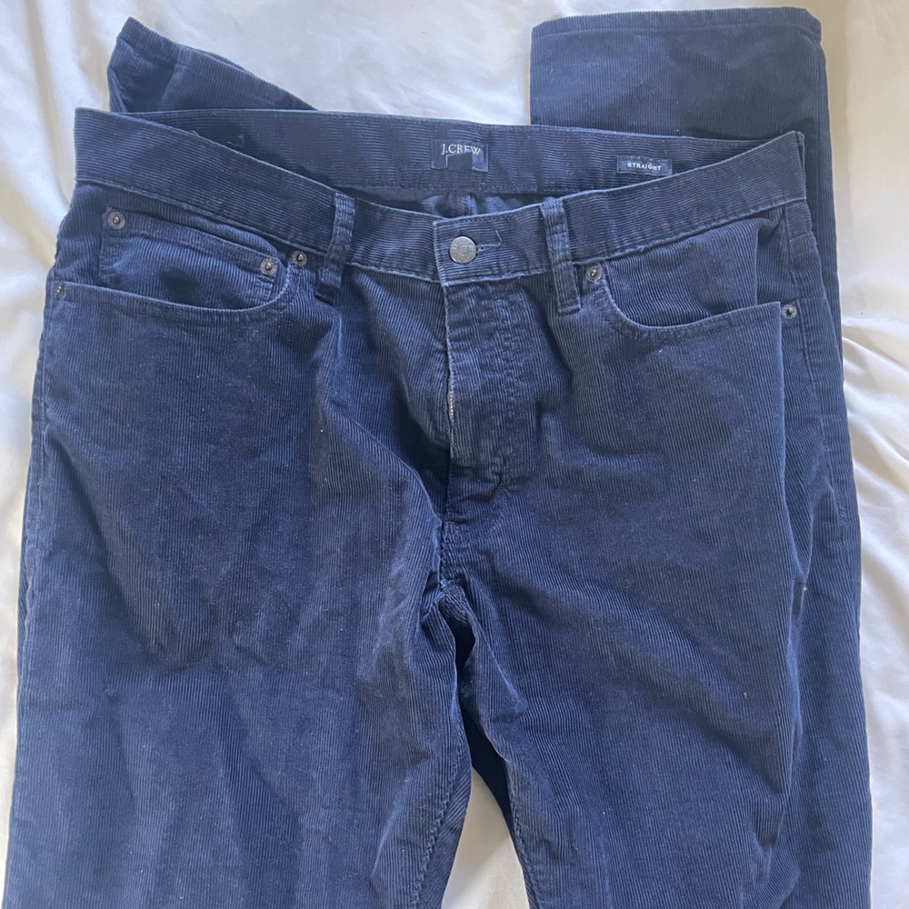 Jcrew Flex Navy Corduroy Pants